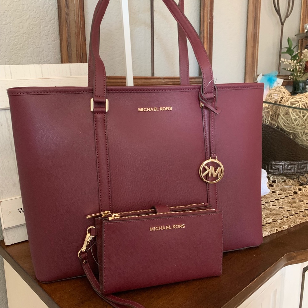 🍇MK laptop large sady bag &double zipper wallet - Picture 2 of 7